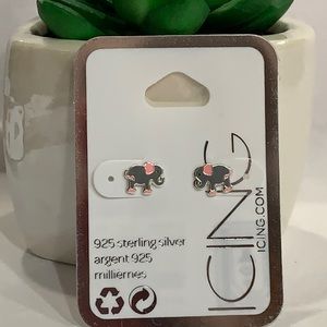 5/$30! MIX & MATCH! ICING STERLING SILVER Tiny Elephants POST EARRINGS!
